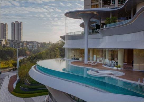 Custom Freeform Acrylic Glass Walled Pool